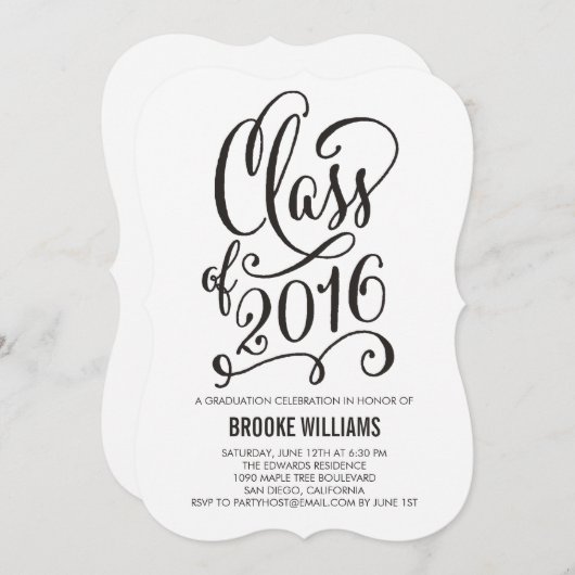 "Stellar Year EDITABLE COLOR Afstuderen Invitation Kaart (Voorkant / Achterkant)