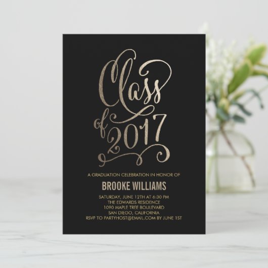 "Stellar Year EDITABLE COLOR Afstuderen Invitation Kaart (Staand voorkant)
