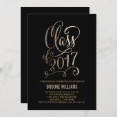 "Stellar Year EDITABLE COLOR Afstuderen Invitation Kaart (Voorkant / Achterkant)