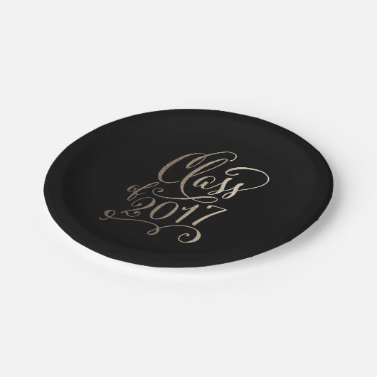 Stellar Year EDITABLE KLEUR Afstuderen Borden Papieren Bordje (Gekanteld)