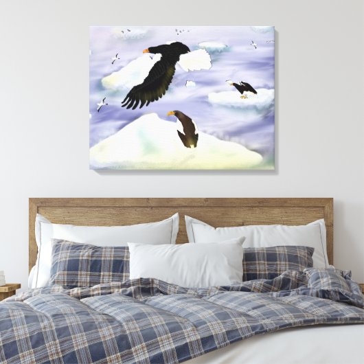 Stellar Zee Eagle Island Canvas Print (Insitu (Slaapkamer))
