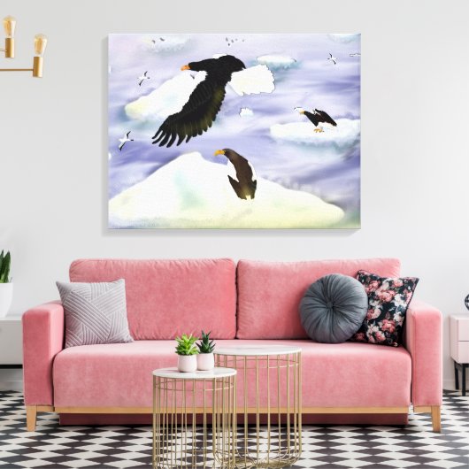 Stellar Zee Eagle Island Canvas Print (Insitu (Woonkamer))