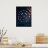 Stellar Zodiac Constellation Mandala - Sterrenmuur Poster (Keuken)