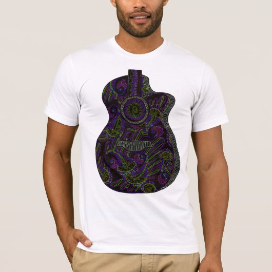 StellaRoot 1 Aangepaste  gitaar tekenen T-shirt (Voorkant)