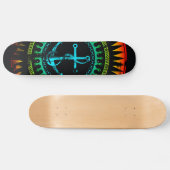 StellaRoot Anchor Down Gradient Grunge Verzadigd Persoonlijk Skateboard (Horizontaal)