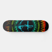 StellaRoot Anchor Down Gradient Grunge Verzadigd Persoonlijk Skateboard (Horizontaal)