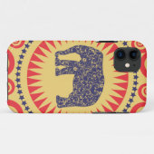 StellaRoot Damask Elephant Vinatge Preppy Burnt Case-Mate iPhone Case (Achterkant (horizontaal))