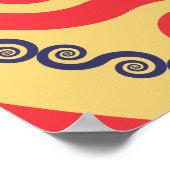 StellaRoot Damask Elephant Vinatge Preppy Burnt Poster (Hoek)