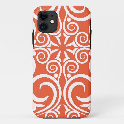StellaRoot Damask Pattern Keltisch Sinaasappel Case-Mate iPhone Case (Achterkant)