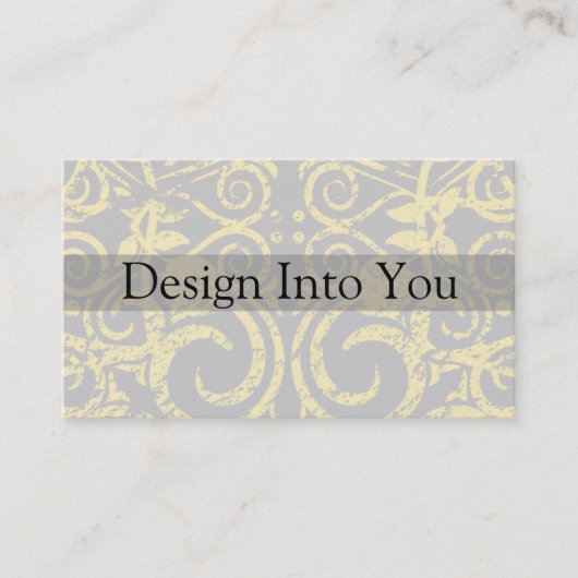 StellaRoot Design Damask Grunge Visitekaartje (Voorkant)