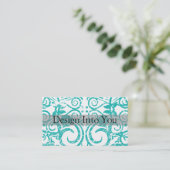 StellaRoot Design Damask Grunge Visitekaartje (Staand voorkant)