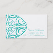 StellaRoot Design Damask Grunge Visitekaartje (Achterkant)