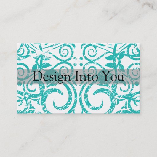 StellaRoot Design Damask Grunge Visitekaartje (Voorkant)