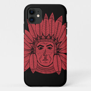 StellaRoot Drawn Chief Indian iPhone 11 Hoesje
