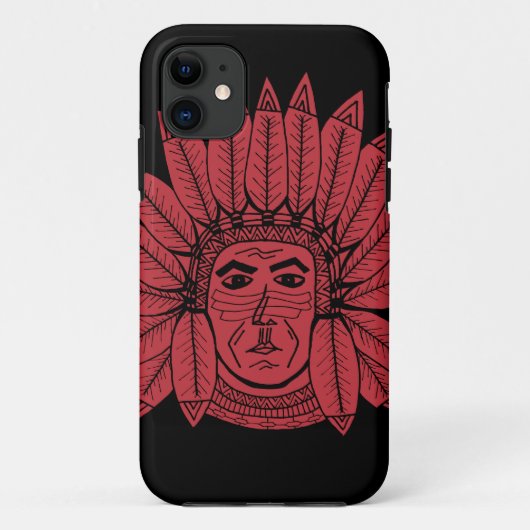 StellaRoot Drawn Chief Indian Case-Mate iPhone Case (Achterkant)