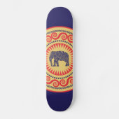 StellaRoot Elephant  Burnt Damask Persoonlijk Skateboard (Voorkant)