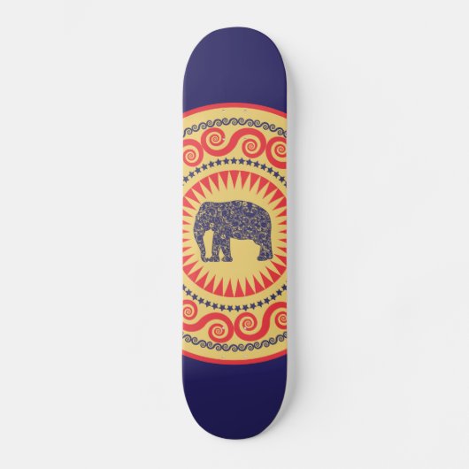 StellaRoot Elephant  Burnt Damask Persoonlijk Skateboard (Voorkant)