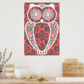 StellaRoot Hoot Owl  Damask Print (Keuken)