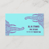 StellaRoot Peace Elephant-Visitekaartje op blauw Visitekaartje (Achterkant)