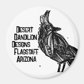 Stellar's Jay Magnet van Desert Dandilion Design (Voorkant)