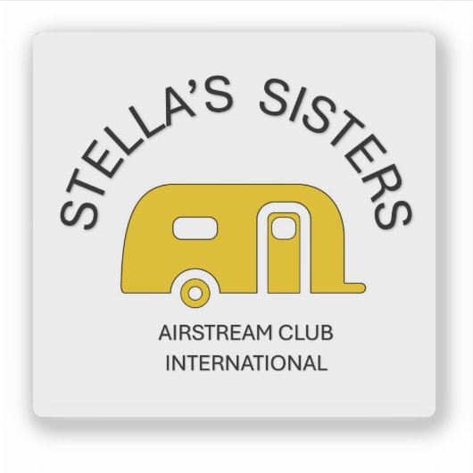 Stella's Sisters Extra Small Square Vinyl Sticker (Voorkant)