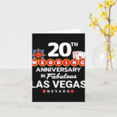 Stellen 20e Jubileum - Vegas 20e bruiloft Anni Kaart (Gele Bloem)
