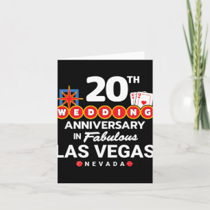 Stellen 20e Jubileum - Vegas 20e bruiloft Anni Kaart