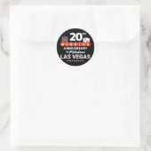 Stellen 20e Jubileum - Vegas 20e bruiloft Anni Ronde Sticker (Tas)