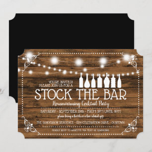 Stellen de Bar Housewarming Cocktail Party Kaart