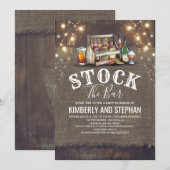 Stellen de bar nodigt rustige paar schower uit kaart (Voorkant / Achterkant)