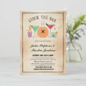 Stellen de Verloving van de Bar Spooky Party Kaart (Staand voorkant)