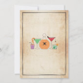 Stellen de Verloving van de Bar Spooky Party Kaart (Achterkant)