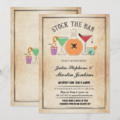 Stellen de Verloving van de Bar Spooky Party Kaart (Voorkant / Achterkant)