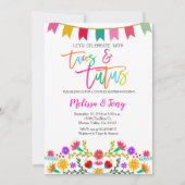 Stellen Douchen Taco's en Tutus Uitnodiging (Voorkant)