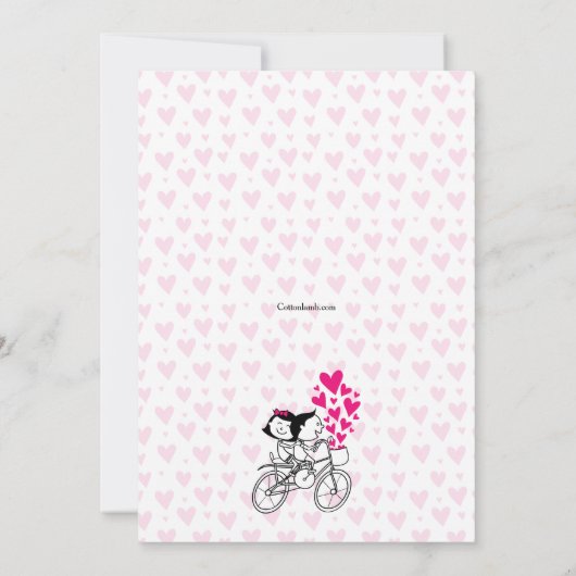 Stellen douchen van liefde kaart (Achterkant)