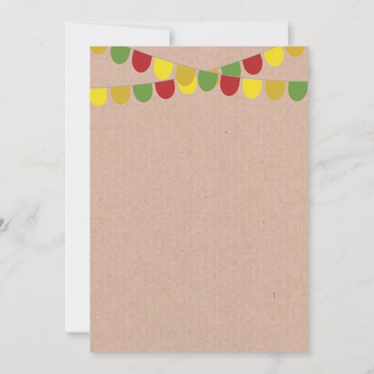 Stellen Trouwdouche Uitnodiging Fiesta (Achterkant)