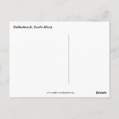 Stellenbosch, Zuid-Afrika Briefkaart (Achterkant)