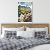 Stellenbosch Zuid-Afrika Retro Reisposter Canvas Afdruk (Insitu (Slaapkamer))