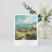 Stellenbosch Zuid-Afrika Vintage Travel Briefkaart (Staand voorkant)