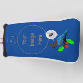 Steller Blue Jay Monogram Golfheadcover (Voorkant)