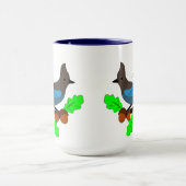 Steller Blue Jay Monogram Mok (Midden)