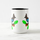 Steller Blue Jay Monogram Mok (Midden)