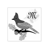 Steller Blue Jay Monogram Rubberstempel (Afrduk)