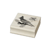 Steller Blue Jay Monogram Rubberstempel (Stempel)