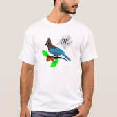 Steller Blue Jay Monogram T-shirt (Voorkant)