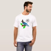 Steller Blue Jay Monogram T-shirt (Voorkant volledig)