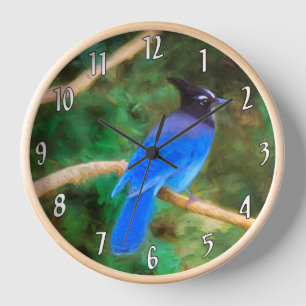 Stellers Gaai Schilderij - Originele Wilde Vogel K