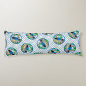 Steller's Jay in Forest Originele foto Lichaamskussen (Achterkant)