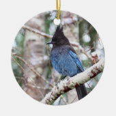 Stellers Jay Keramisch Ornament (Voorkant)