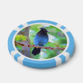 Steller's Jay Painting - Originele Wild Bird Art Poker Chips (Enkel)